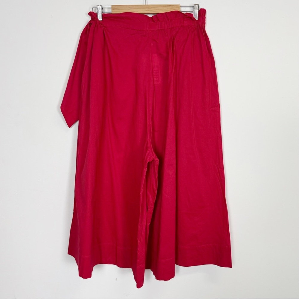 Sei Bi-Aaf Skirt Trousers Capri Womens L Xl Large Red Wide Leg Made In Spain Nwt — image 2 of 8